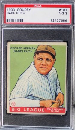1933 Goudey Babe Ruth #181